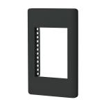 PPTR-LN | Placa negra de 1 ventana 3 módulos, línea Lisboa, Volteck