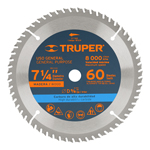 ST-760 | Disco sierra 7- 1/4' para madera, 60 dientes centro 5/8'