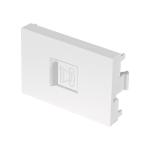TE15-LB | Toma de teléfono blanco de 1.5 módulos, línea Lisboa