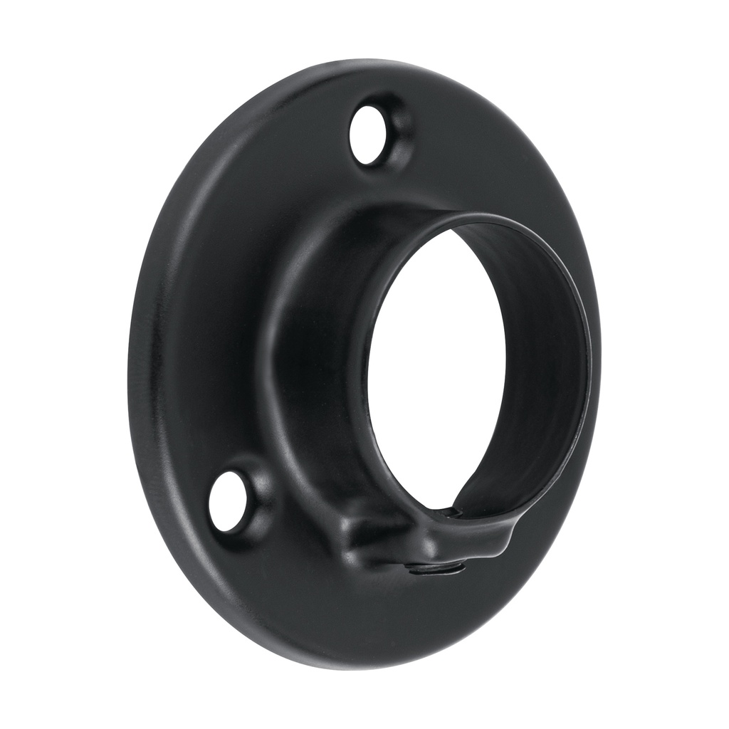 BTR-3N | Brida negra para tubo redondo de closet, Hermex