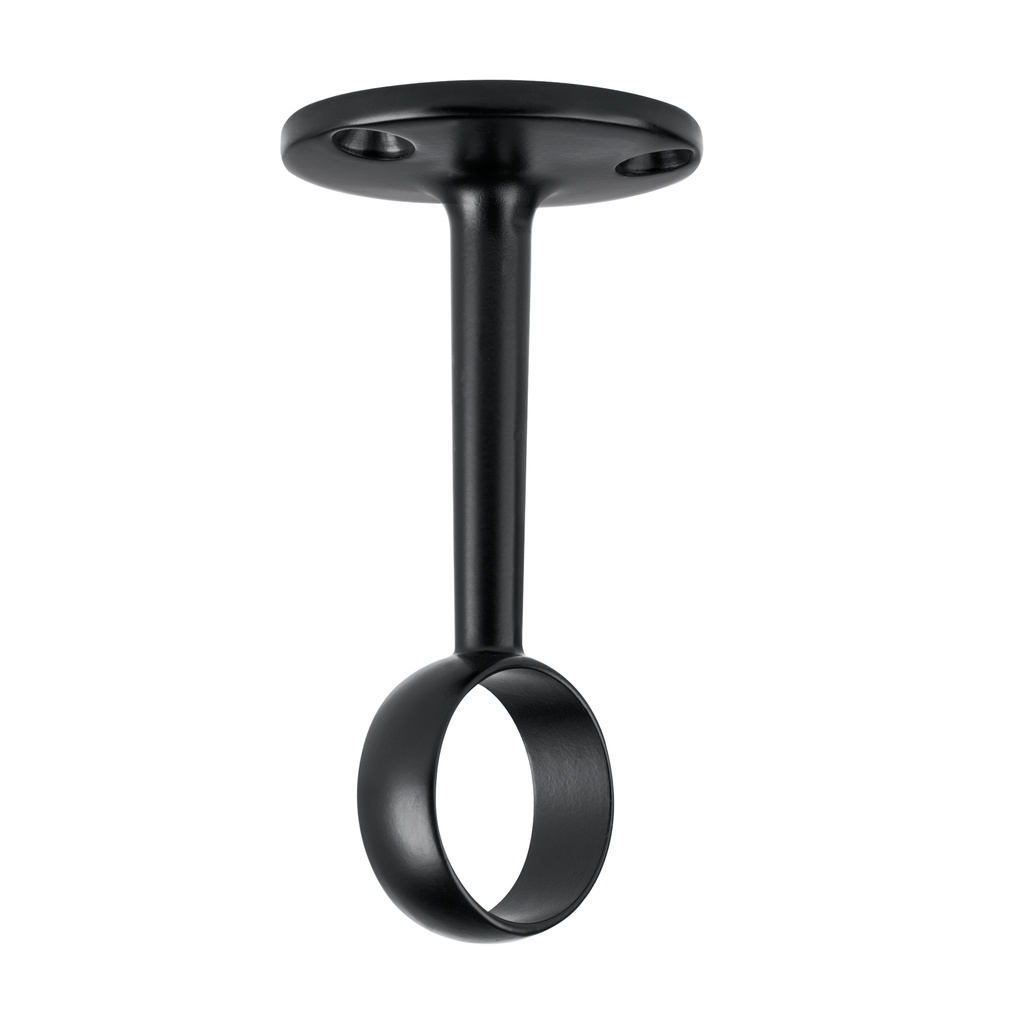 STR-3N | Soporte negro para tubo redondo de closet, Hermex
