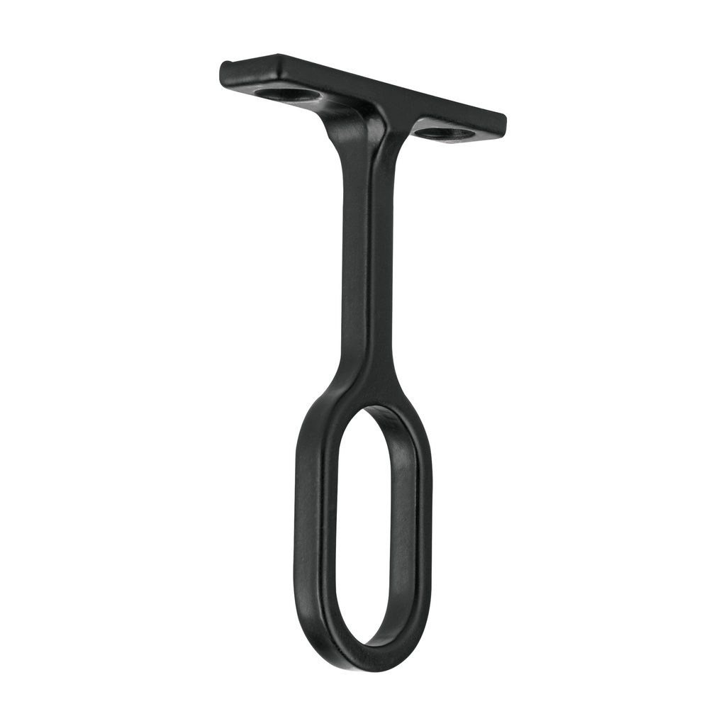 STO-5N | Soporte negro para tubo ovalado de closet, Hermex
