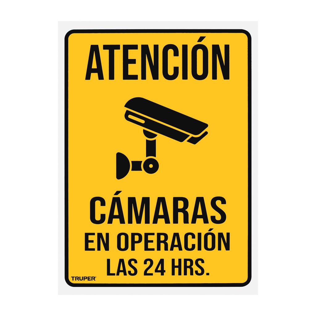 LIN-13 | Letrero de señalización 'CÁMARAS EN OPERACIÓN', 25 x 34 cm