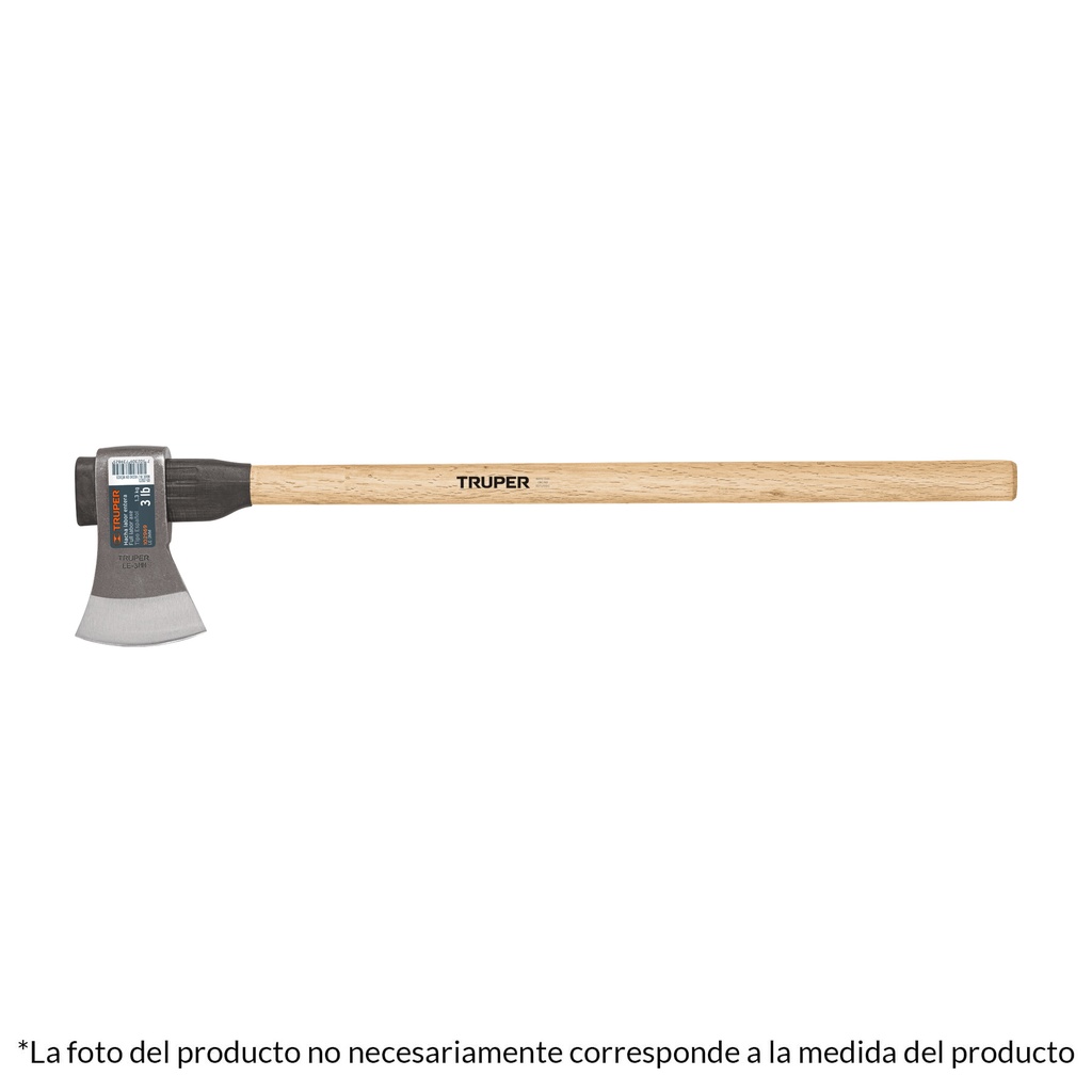 LE-3-1/2MM | Hacha labor entera 3-1/2lb con mango de madera de 36',Truper