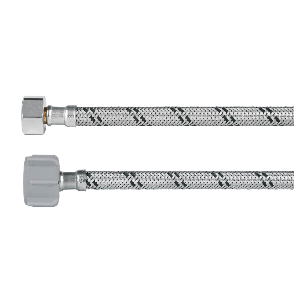 FWC-P50X | Manguera p/WC, acero inox, 1/2'x7/8', 50 cm, plástico/latón