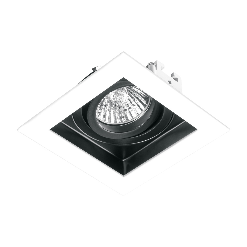 EMP-710S | Luminario empotrable con 1 spot dirigible, blanco, VOLTECK