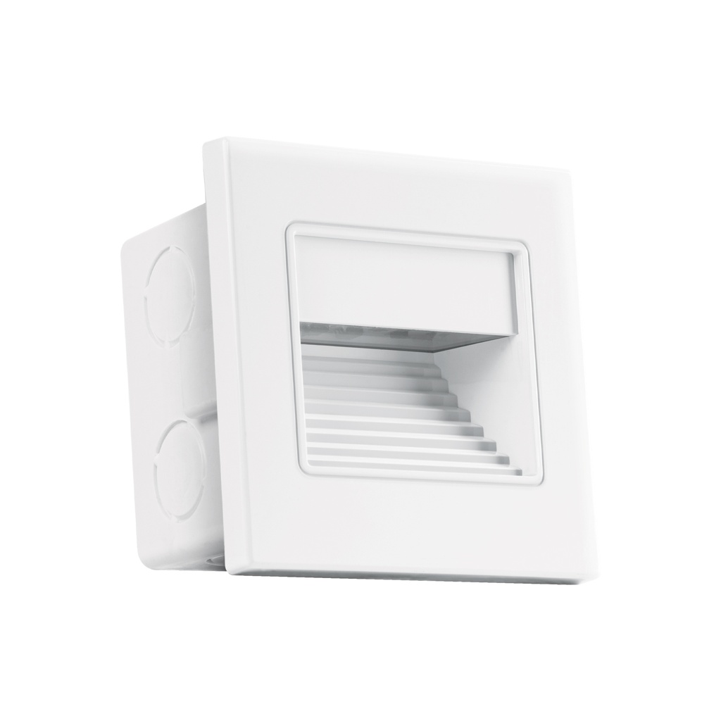 EMP-700L | Luminario LED empotrable de cortesía 1 W, luz cálida, blanco