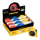 PRO-55MEC | Flexómetro 5.5 m cinta 25 mm, display box con 12 pz, Pretul