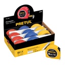 PRO-5MEC | Flexómetro 5 m cinta 19 mm, display box con 12 pzas, Pretul