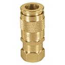 CORUM | Cople rápido de latón, cuerda 1/4 NPT, Truper