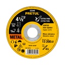 DICOF-4510P | Disco Tipo 41 de 4-1/2' x 1 mm corte fino de metal, Pretul