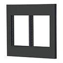 PP6M-EN | Placa 2 ventanas, 6 módulos, línea Española, color negro