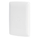 PPC-IB | Placa de ABS, ciega, línea Italiana, color blanco, Volteck