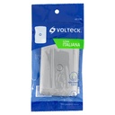 PPC-IP | Placa de ABS ciega, línea italiana, color plata, Volteck