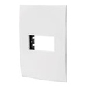 PPSE-OB | Placa 1 módulo de ABS, línea Oslo, color blanco, Volteck
