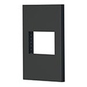 PPSE15-EN | Placa 1 ventana, 1.5 módulos, línea Española, color negro