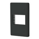 PPSE15-LN | Placa negra de 1 ventana 1.5 módulos, línea Lisboa, Volteck