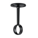 STR-3N | Soporte negro para tubo redondo de closet, Hermex
