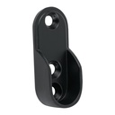 BTO-5N | Brida negra para tubo ovalado de closet, Hermex