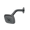 R-401M | Regadera cuadrada 3-3/4' brazo y chapetón, negro, Basic