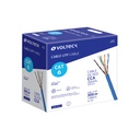 CBR-63A | Metro de cable UTP CAT6, Bobina de 305m, azul, VOLTECK