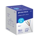 CBR-63B | Metro de cable UTP CAT6, Bobina de 305m, blanco, VOLTECK