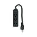 MUL-3EN | Multicontacto doméstico 3 entradas, negro VOLTECK